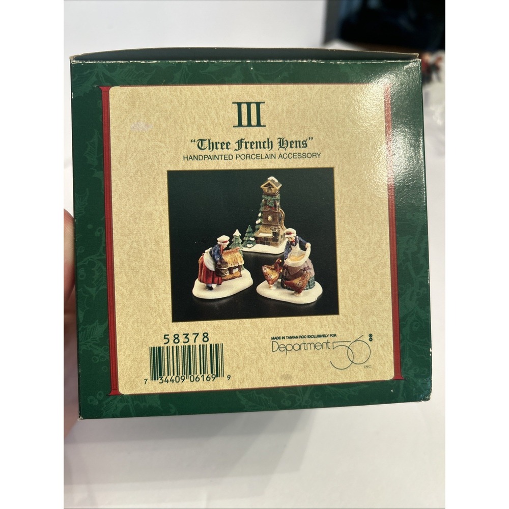 Department 56 Three French Hens 12 Days of Dickens Village Porcelain Handpainted